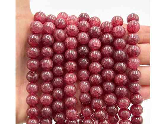 Намистини «Крижані» Кракле 75шт Ø-10мм Винний арт.ЕД-705 ТМ КИТАЙ Київ