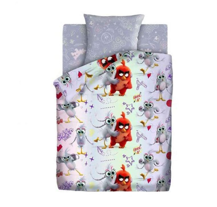 Tac Комплект постільної білизни TAC Angry Birds полуторний 143x215 см Red and Silver сірий Киев - изображение 1