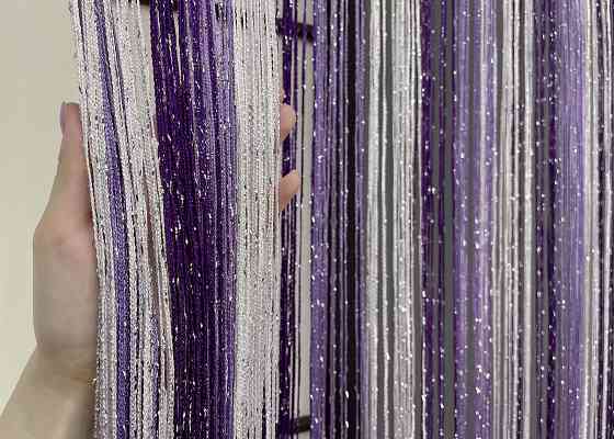 Шторы-нити с люрексом Фиолетовый с сиреневым и белым 300х300см 1 шт (61-081) Киев