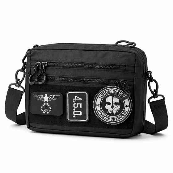 Практична чоловіча сумка слінг, Чоловіча сумка планшет з накладним кишенею кобура наплічна JI-26 Львів