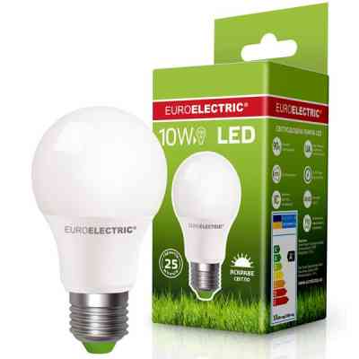 Лампочка EUROELECTRIC LED А60 10W E27 4000K 220V (LED-A60-10274(EE)) Винница