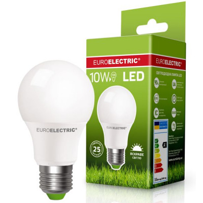 Лампочка EUROELECTRIC LED А60 10W E27 4000K 220V (LED-A60-10274(EE)) Винница - изображение 2
