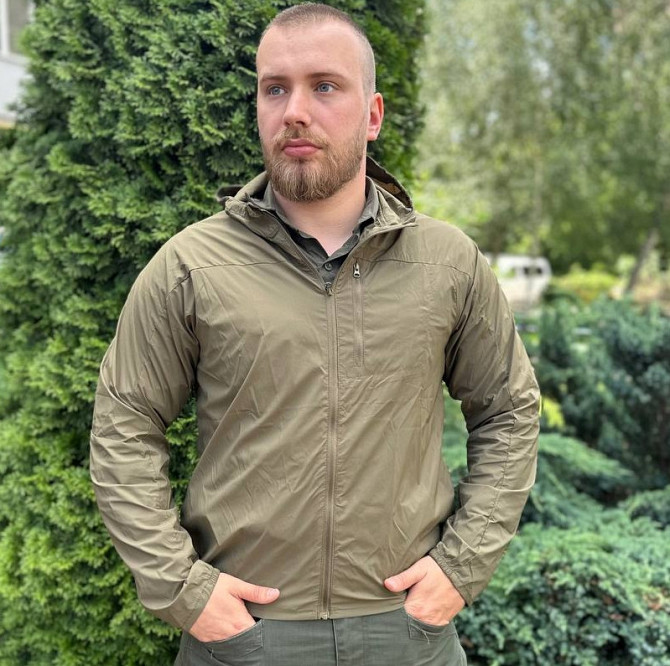 Літня водонепроникна чоловіча куртка штурмовка (Оливковий) 3XL Вінниця - фото 1