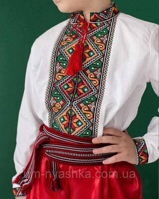 Пояс під вишиванку тканий синій Кривий Ріг - фото 7