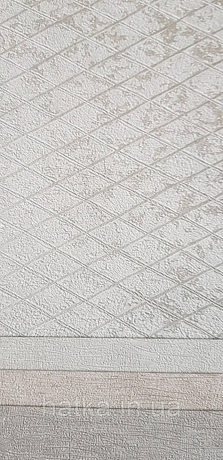 Шпалери вінілові на флізеліні Marburg Aura метрові смуги сіточкою структурні світло-сірі сріблясті Київ - фото 2