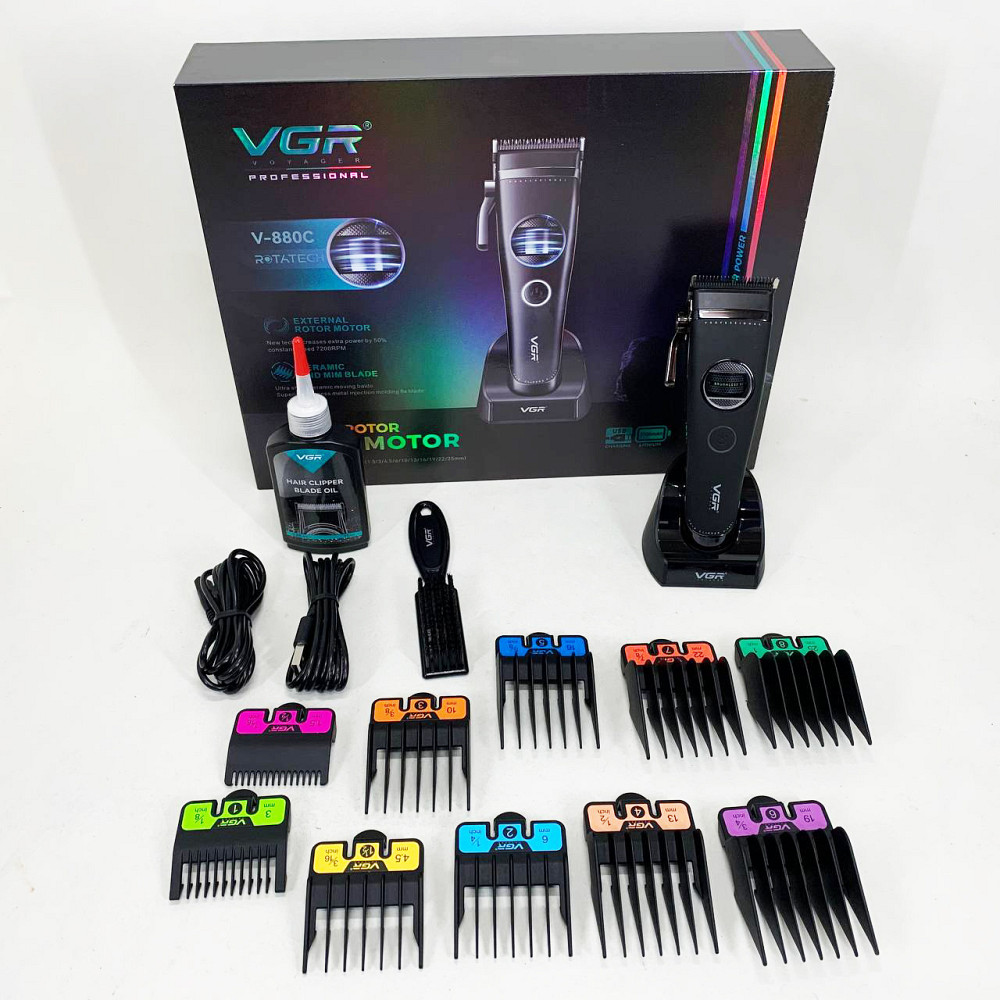 Машинка для стрижки короткої стрижки, Електрична машинка для з насадками Тример скронь PR-58 Львів - фото 5