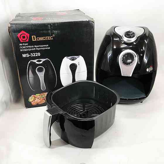 Фритюрниця побутова без олії Domotec MS-3220 1300 W 4,5 л, Безмасляная NK-835 фритюрница настольная Київ