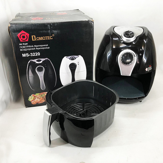 Фритюрниця побутова без олії Domotec MS-3220 1300 W 4,5 л, Безмасляная NK-835 фритюрница настольная Київ - фото 3