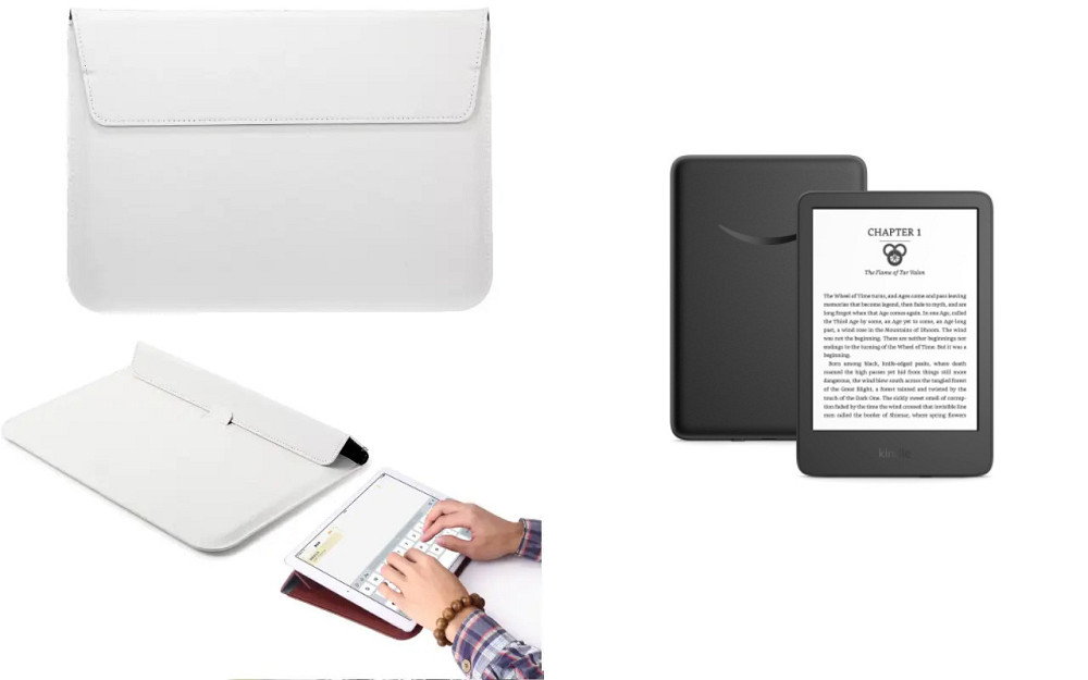 Чехол-конверт VitoCase для Amazon Kindle Paperwhite Kids 11th Gen. 2021, с функцией подставки для книги Белый Киев - изображение 1