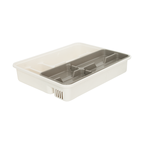 Лоток для столового приладдя зі вставкою пластик біла троянда/какао Алеана Житомир - изображение 1