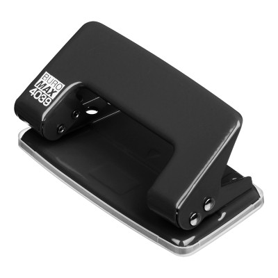 Дырокол Buromax металлический JOBMAX, до 10 листов, 100 х 55 х 50 мм, черный (BM.4039-01) Винница - изображение 1