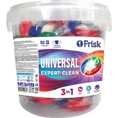 Капсули для прання Frisk Expert Clean Universal 50 шт. (4820197122660) Вінниця