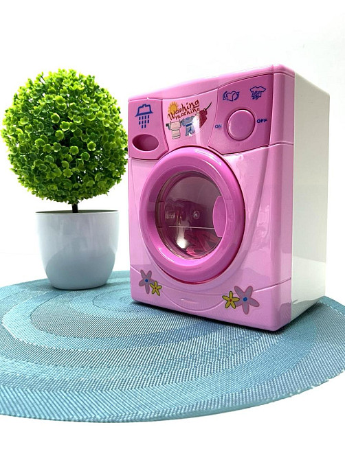 Пральна машинка Велике прання звук звук світло 19см Рожевий (2027) Чернігів - фото 2