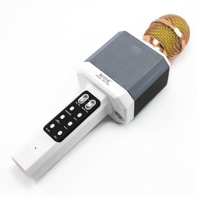 Мікрофон WS-1828 бездротовий професійний караоке-мікрофон з Bluetooth, запис, LED підсвічування Одеса - фото 4