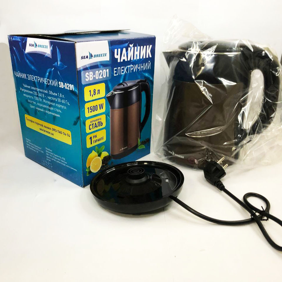 Тихий электрический чайник, Современный электрический чайник модный UX-11 Львов - изображение 6