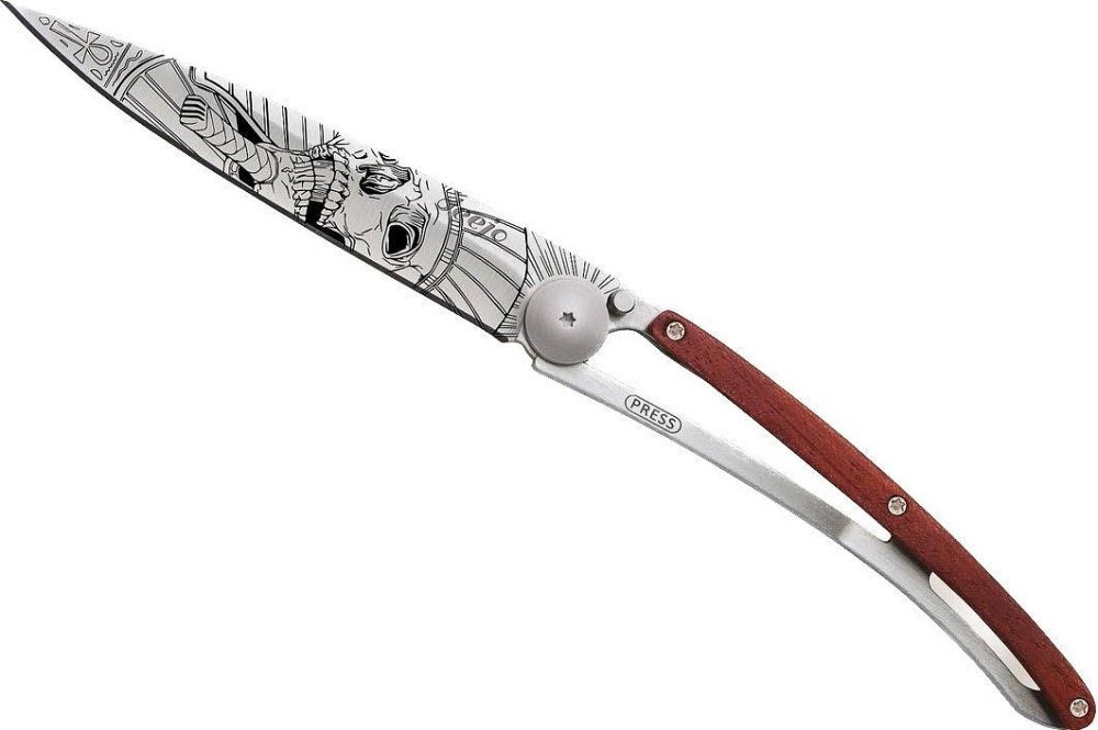 Универсальный Складной Нож с лазерной гравировкой Череп фараона Deejo 