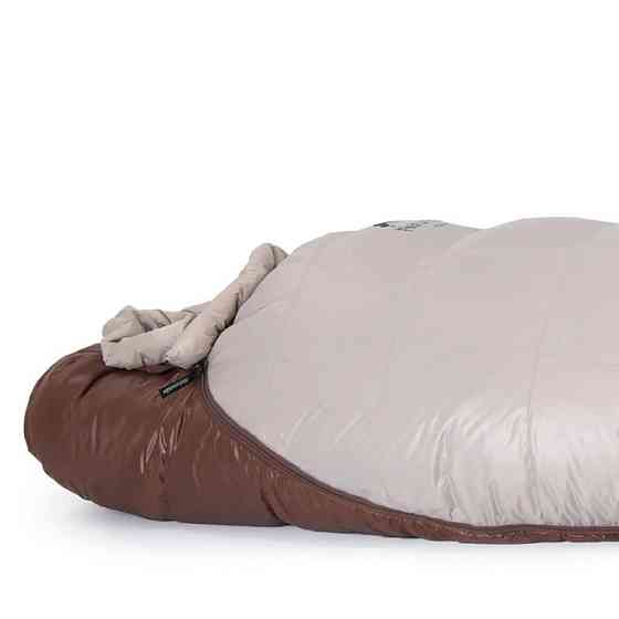 Спальник з натуральним пухом Naturehike Snowbird NH20YD001, p-р L, коричневий 980 г Київ
