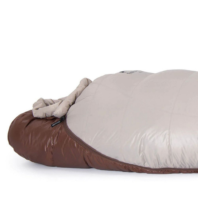 Спальник з натуральним пухом Naturehike Snowbird NH20YD001, p-р L, коричневий 980 г Киев - изображение 5