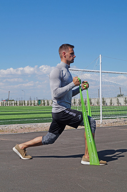 Стрічка-еспандер для фітнесу та реабілітації PowerPlay 4112 0.5мм MediBand Medium Зелена (9кг) Луцьк - фото 9