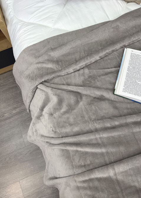 Плед-покривало Decorator WellSoft 180х210 см однотонний Світло-сірий (87-272) Київ - фото 2