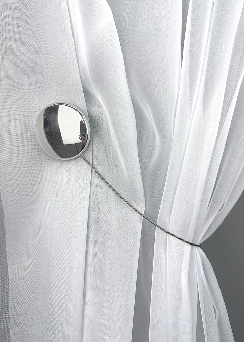 Магниты для штор и гардин Круг 2 шт Серебристый (81-295) Киев - изображение 4