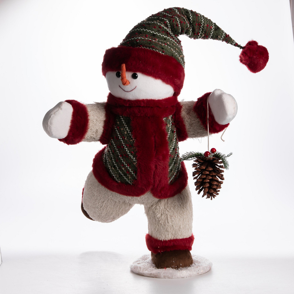 Снеговик с шишкой для новогоднего декора Киев - изображение 1