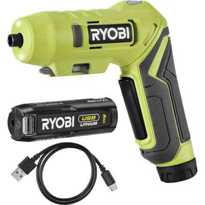Отвертка аккумуляторная Ryobi RSDP4-120G 4В, USB, Lithium, 1х2Ah, 5Нм, 200об/мин, поворотная ручка (5133005958) Винница