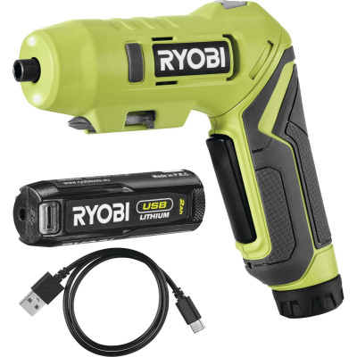 Викрутка акумуляторна Ryobi RSDP4-120G 4В, USB, Lithium, 1х2Ah, 5Нм, 200об/хв, поворотна ручка (5133005958) Вінниця - фото 1