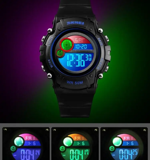 Дитячий спортивний наручний годинник Skmei 1477 (Чорний) Вінниця - фото 5