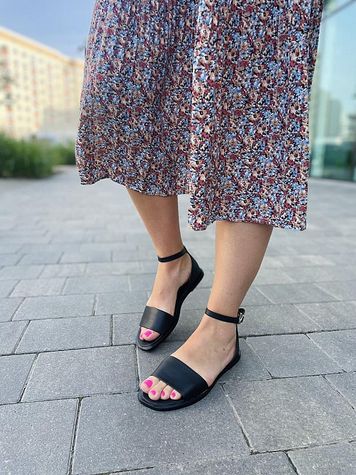 Tamei Босоніжки жіночі Tamei 0571-12 чорні (літо, шкіра натуральна) (5258) Коломия - фото 1