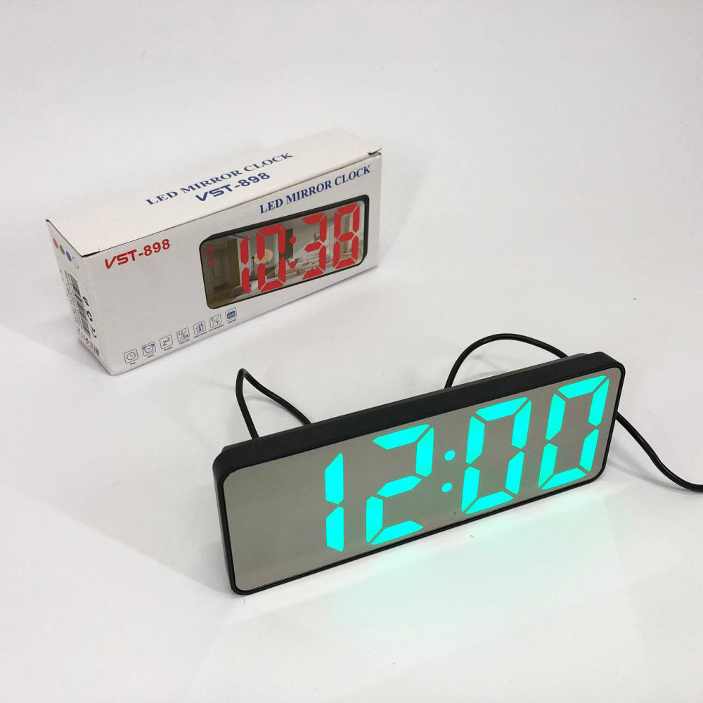Часы сетевые электронные светящиеся настольные VST-898-4, Часы с подстветкой, Электронные часы YB-872 на стол Киев - изображение 6