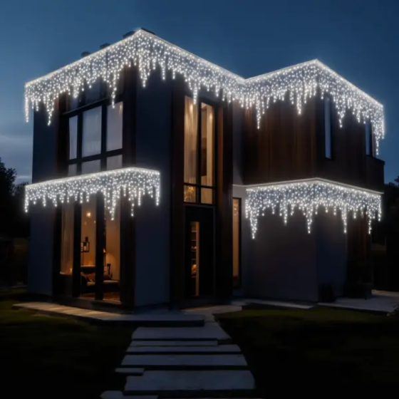 Гірлянда Бахрома 50 м, 600 LED, білий провод Київ