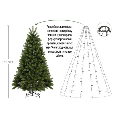 Гирлянда ColorWay Каскад LED 98 7 x 1.5 м 8 функций (CW-G-98L71CUMC) Винница - изображение 5