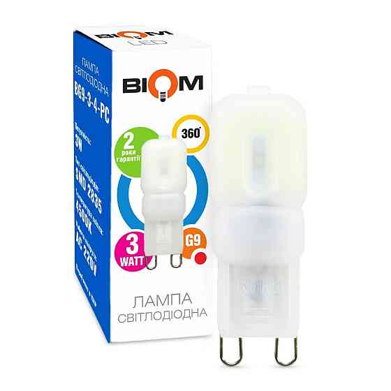 Лампа Biom G9 3W 2835 PC 4500K AC220 Харьков