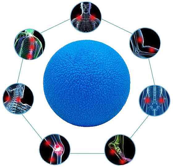 EasyFit Масажний м'ячик EasyFit TPR 6 см синій Київ