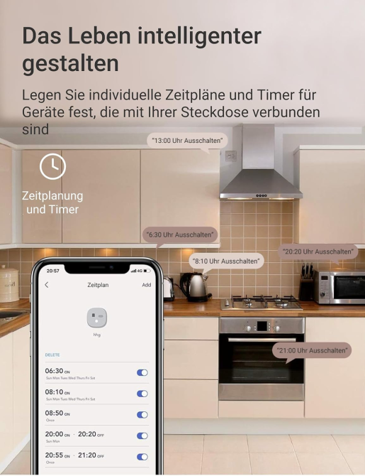 Умная Wi-Fi розетка Nooie Smart Plug 2 шт., контроль энергии, Alexa/Google Home, таймер, 2.4 ГГц, 250 В Киев - изображение 7