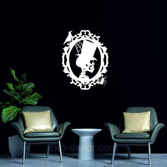 Декоративное настенное Панно «Скелет», Декор на стену 110*85 см, Белый Киев