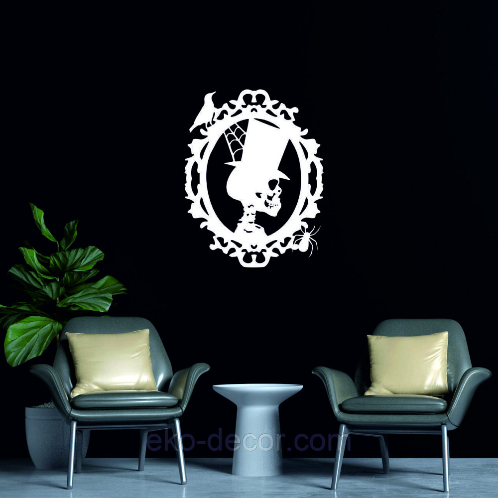 Декоративне настінне Панно «Скелет», Декор на стіну 110*85 см, Білий Київ - фото 3