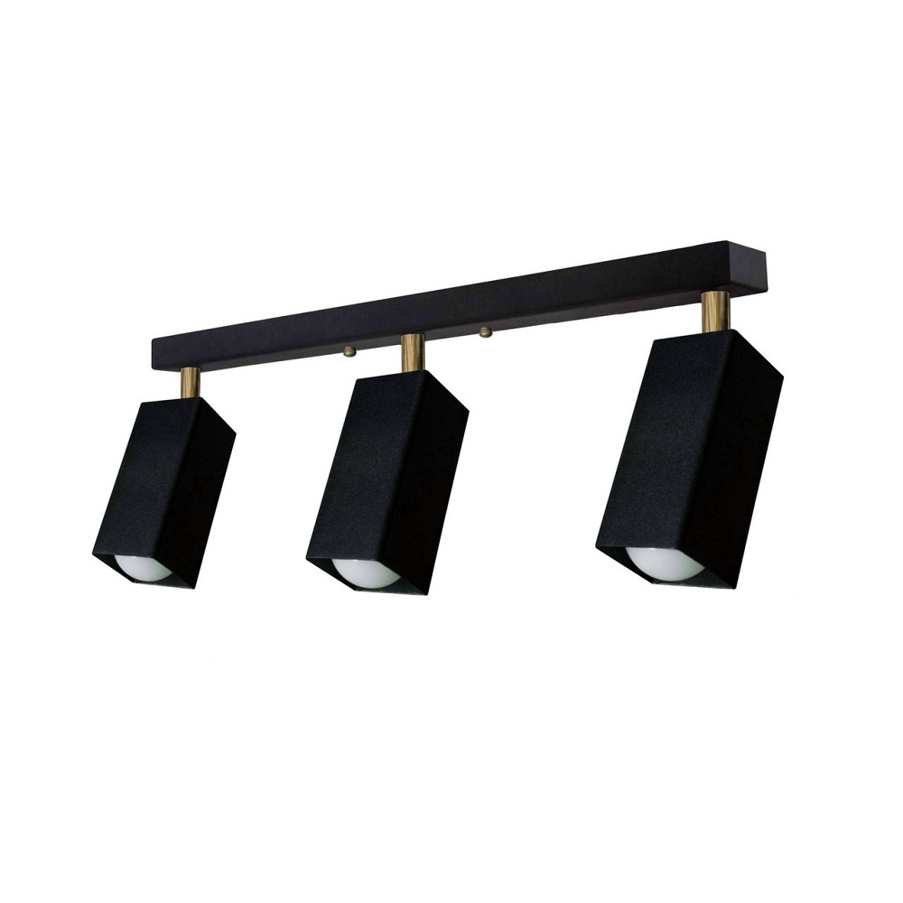 Потолочный поворотный светильник накладной 3 плафона Е27 черный Crocus SQ 1105-3 Киев - изображение 3