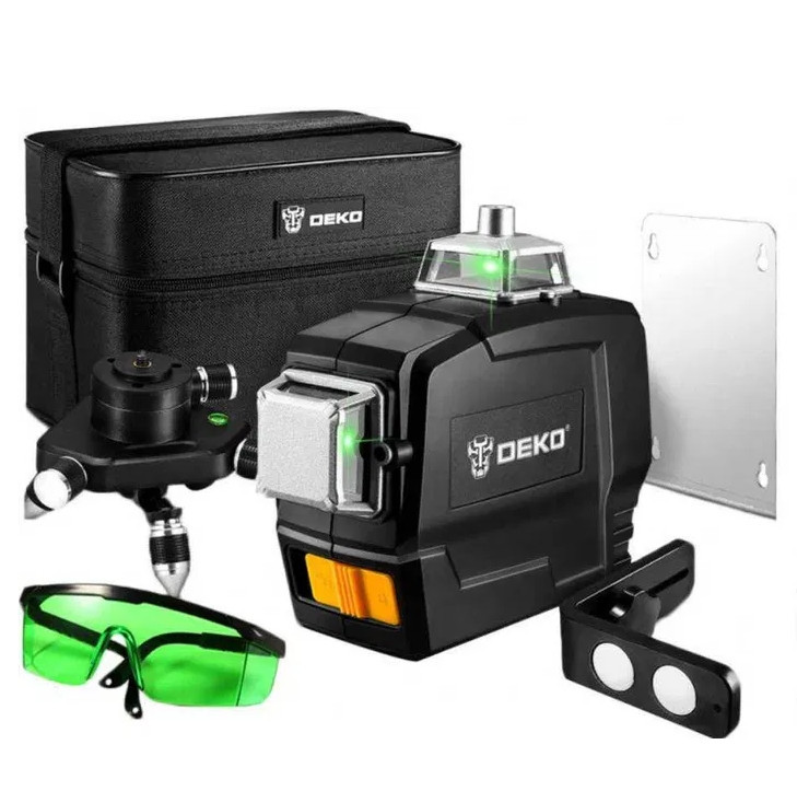 Лазерний рівень Deko 3D Hilda XEAST Fukuda 12 ліній Зелений промінь (без штатива) Вінниця - фото 2