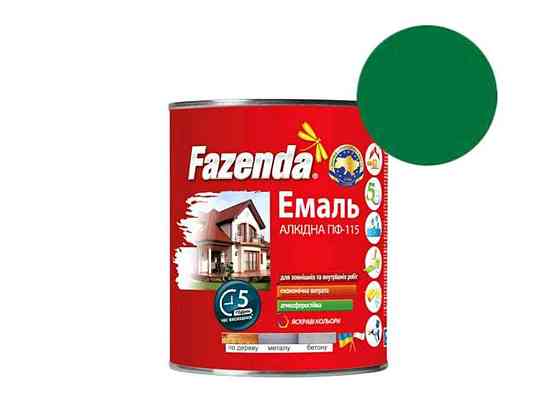 Емаль алкідна ПФ-115 Зелений 2,8кг ТМ FAZENDA   Solmir Київ