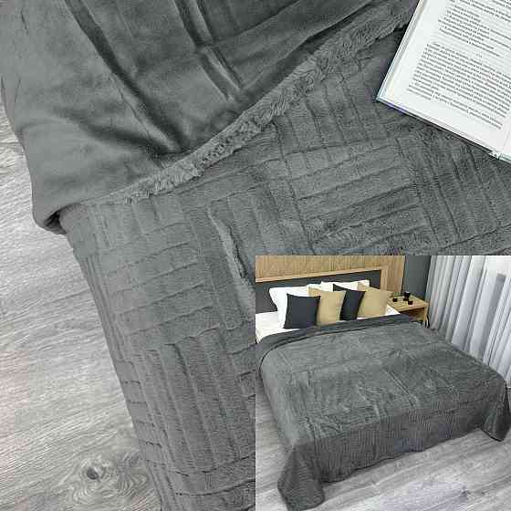 Плед-покривало Преміум 220х240 см (+-5см) Сірий (87-225) Київ