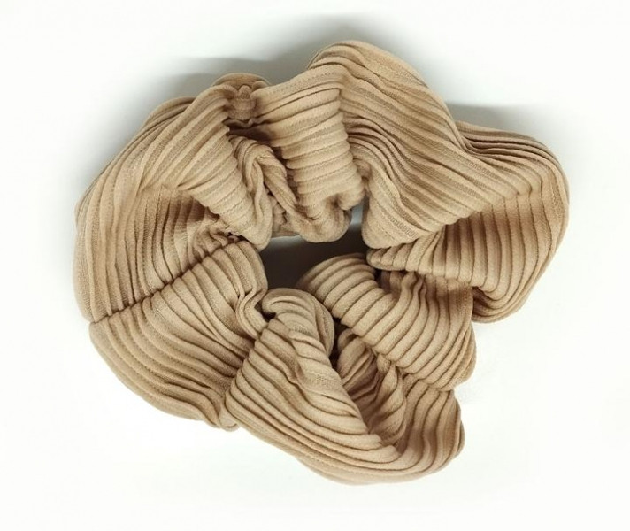 Гумка для волосся гофре бежева Київ - фото 1