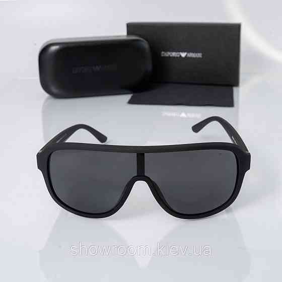 Брендовые мужские солнцезащитные очки маска EA 809 black Киев
