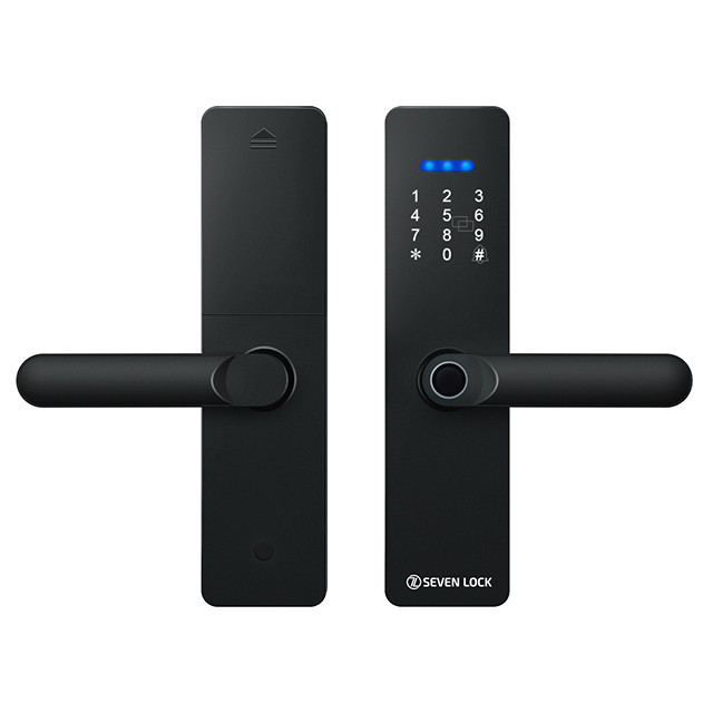 Умный дверной биометрический замок SEVEN LOCK SL-7740BF black Киев - изображение 1