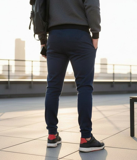 Теплые спортивные штаны мужские Синий 48 Харьков - изображение 2