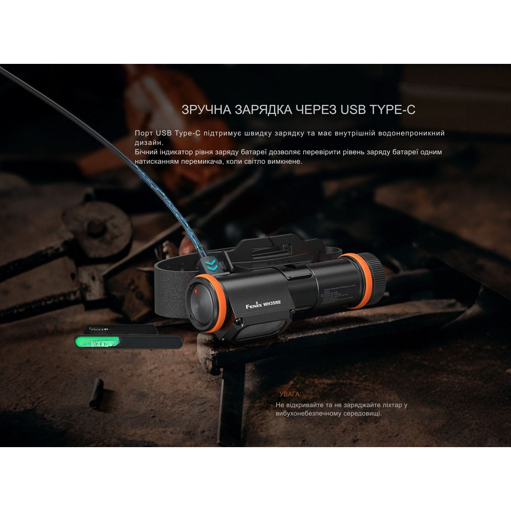 Ліхтар налобний вибухобезпечний Fenix WH35RE Киев - изображение 17