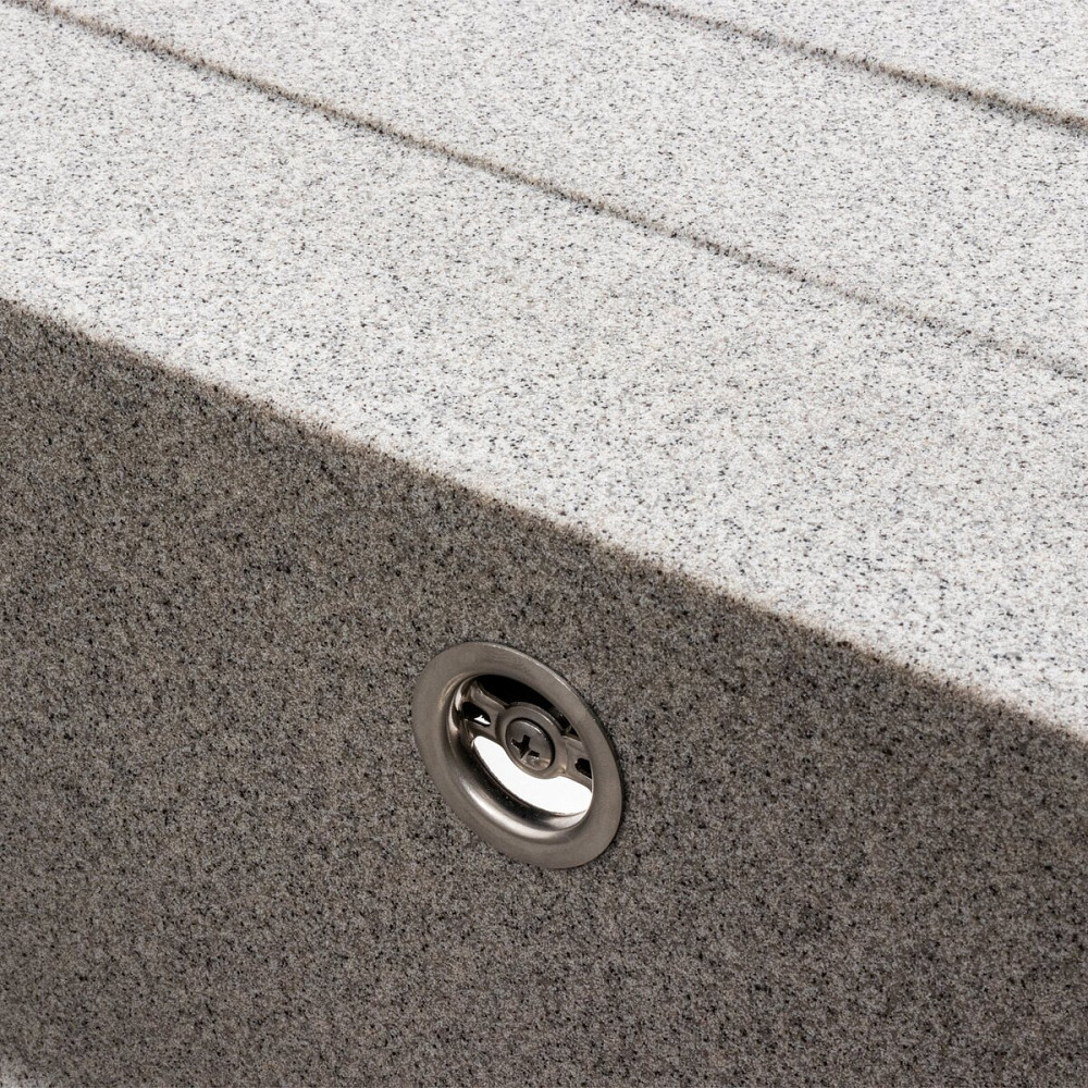 PLATINUM Кухонна мийка гранітна матова 7050 CASCADA Platinum Сірий Київ - фото 7