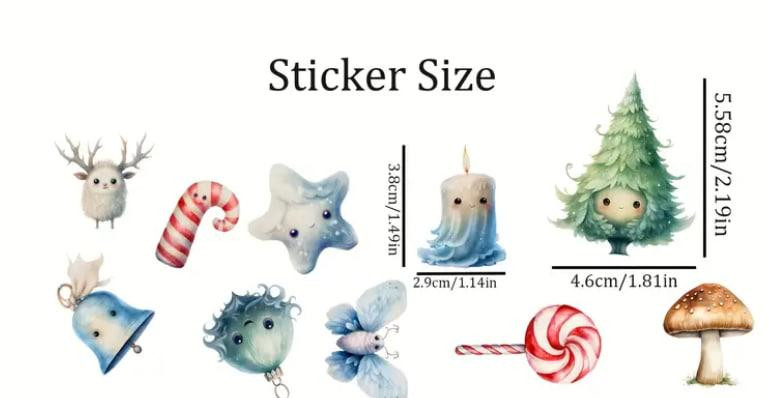 Набор рождественских открыток и наклеек с животными 52 шт. бумага для скрапбукинга Киев - изображение 3