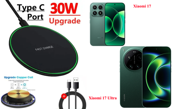 Беспроводное зарядное устройство 30W для Xiaomi 17, Xiaomi 17 Ultra Киев